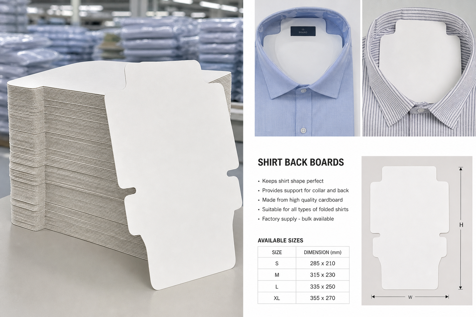 H & MR own manufactured product — Back Board